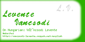 levente vancsodi business card
